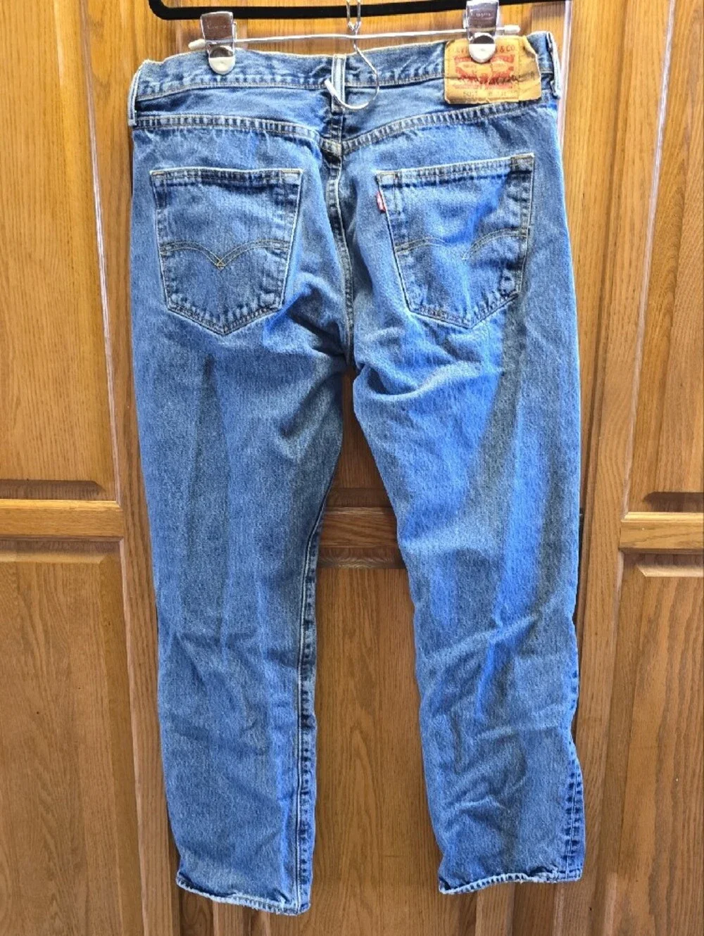 Mens Levi 501 VINTAGE Blue Denim Jeans - Blue - 34/30
